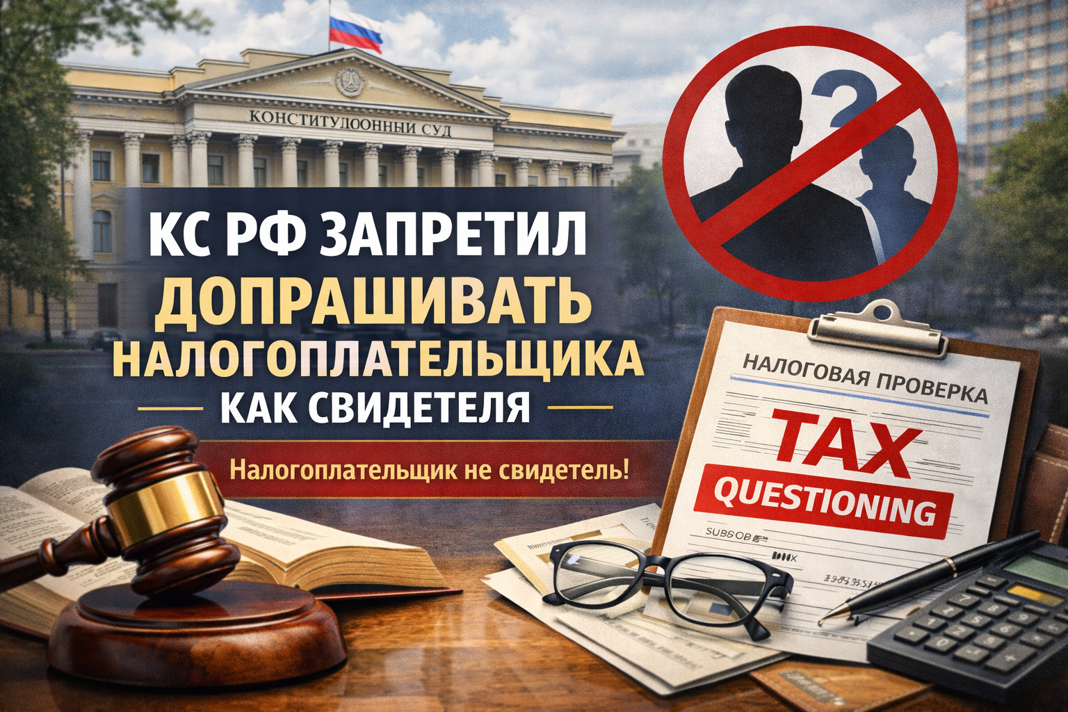 Допрос в налоговой: Конституционный Суд запретил допрашивать налогоплательщика как свидетеля