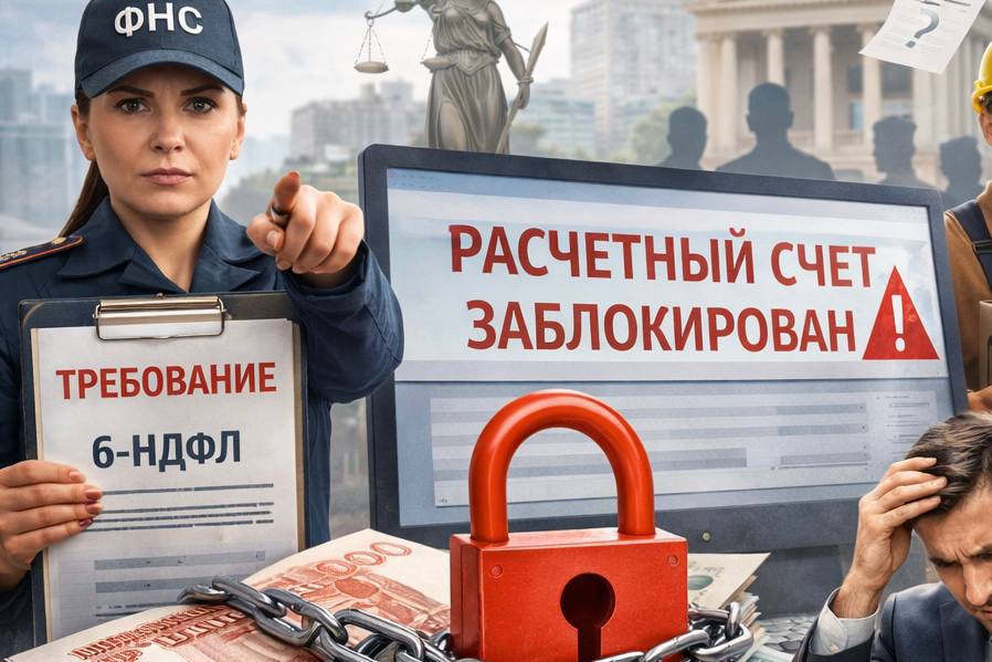 Блокировка счетов налоговой за 6-НДФЛ